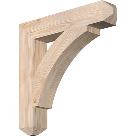 Ekena Millwork Thorton Craftsman Smooth Bracket, Douglas Fir, 3 1/2"W x 20"D x 20"H BKT04X20X20THR04SDF